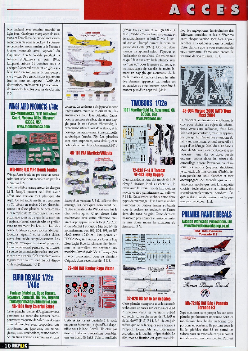 Replic 168 - Avenger, P-40, Barracuda